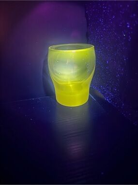 : Vintage Libbey "Perception" Amethyst Manganese Glow Lowball Glass